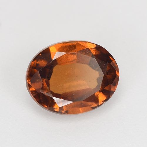 Granate hessonita naranja natural de 1,50 ct, corte óvalo, VS