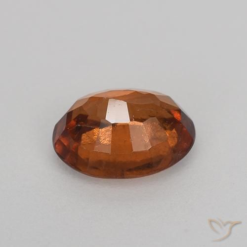 granate hessonita Naranja oscuro natural de 1.15 ct, Ovalada, VS