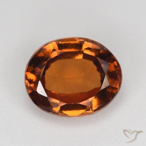 1.68ct Natural Ámbar naranja Granate Hessonita, Ovalada, VS