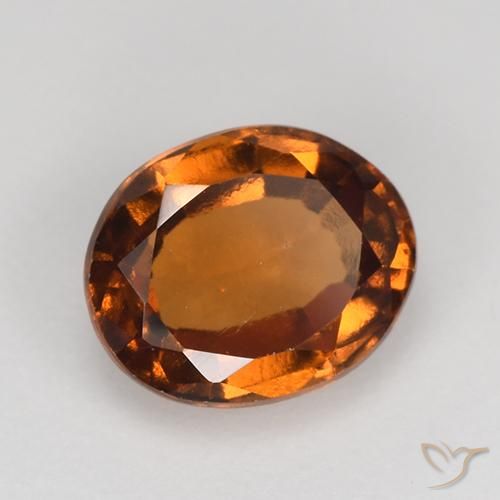 granate hessonita Ámbar naranja natural de 1.68 ct, Ovalada, VS