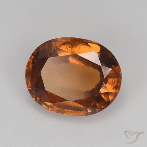 granate hessonita Naranja medio natural de 1.60 ct, Ovalada, VS