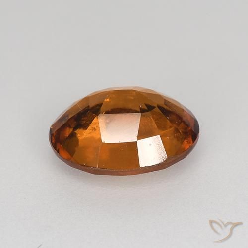 granate hessonita Naranja oscuro medio natural de 1.35 ct, Ovalada, VS