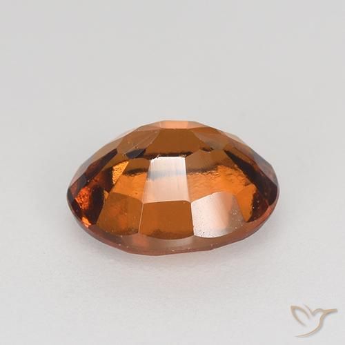 granate hessonita Naranja oscuro medio natural de 1.48 ct, Ovalada, VS