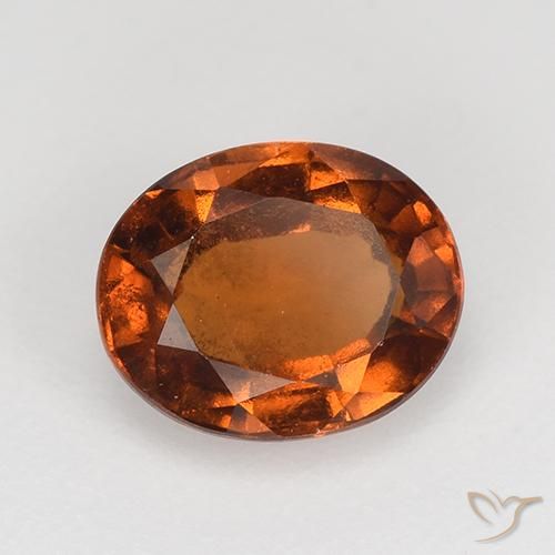 granate hessonita Naranja medio natural de 1.63 ct, Ovalada, VS
