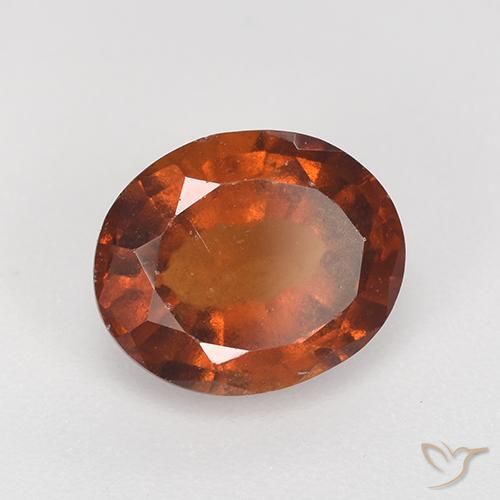 granate hessonita Naranja oscuro natural de 2.50 ct, Ovalada, VS