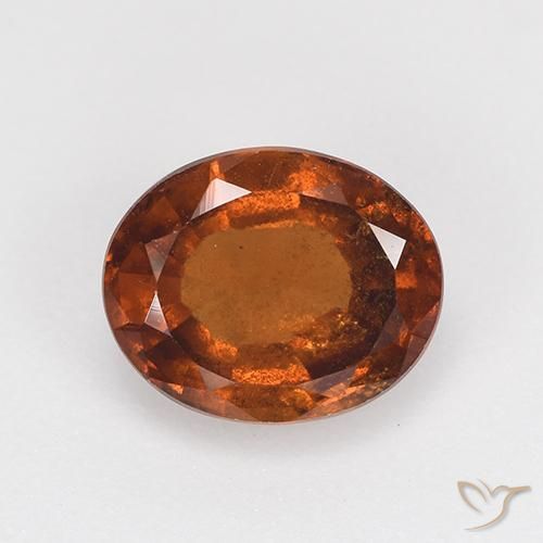 2.08ct Natural Ámbar naranja Granate Hessonita, Ovalada, VS-SI