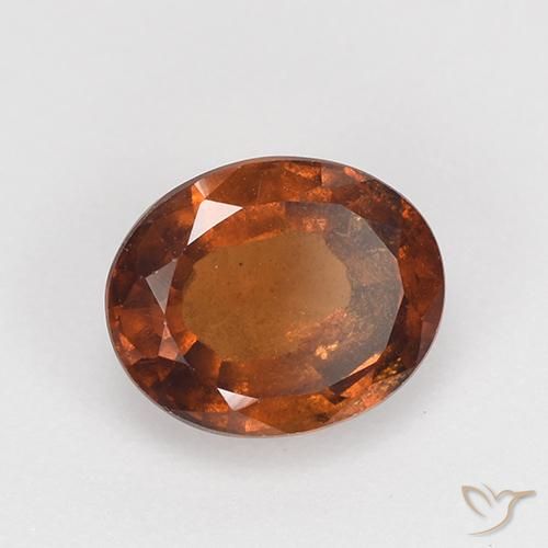 granate hessonita Ámbar naranja natural de 2.08 ct, Ovalada, VS-SI
