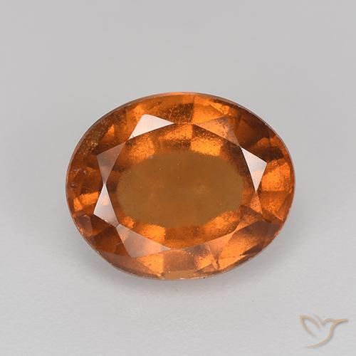 2.44ct Natural Naranja oscuro Granate Hessonita, Ovalada, VS-SI
