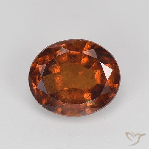 2.03ct Natural Naranja rojizo Granate Hessonita, Ovalada, VS-SI