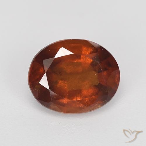 2.10ct Natural Naranja oscuro Granate Hessonita, Ovalada, VS-SI
