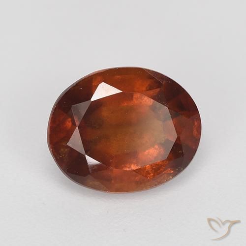 granate hessonita Naranja oscuro natural de 2.10 ct, Ovalada, VS-SI