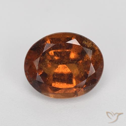2.27ct Natural Naranja oscuro Granate Hessonita, Ovalada, VS-SI