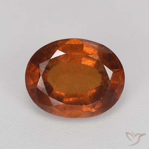2.37ct Natural Naranja rojizo Granate Hessonita, Ovalada, VS-SI