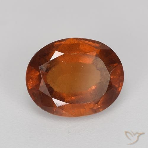 granate hessonita Naranja rojizo natural de 2.37 ct, Ovalada, VS-SI