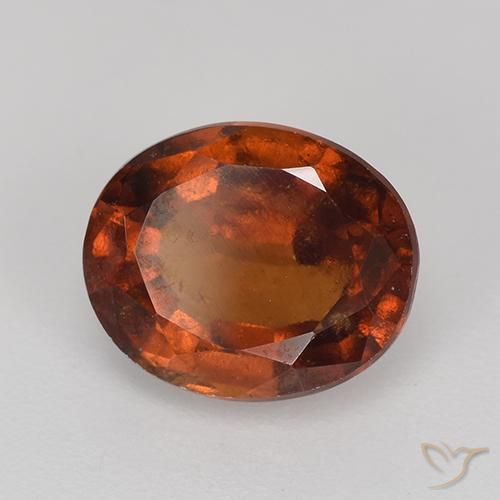granate hessonita Naranja oscuro natural de 2.83 ct, Ovalada, VS-SI