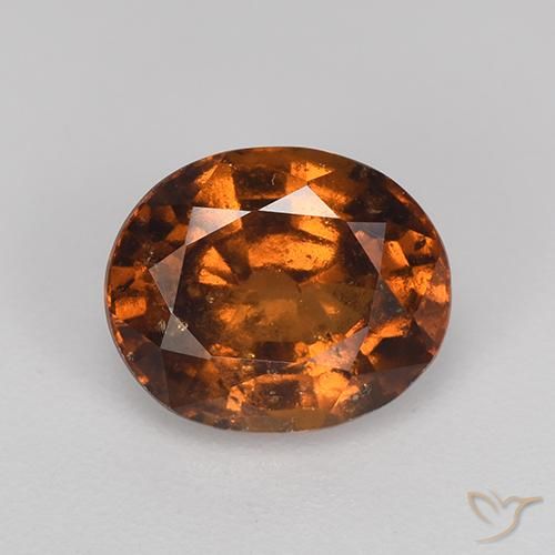 2.07ct Natural Ámbar naranja Granate Hessonita, Ovalada, VS-SI