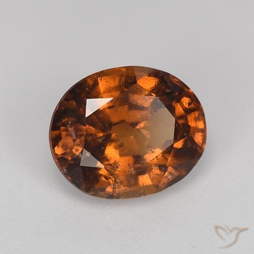 granate hessonita Ámbar naranja natural de 2.07 ct, Ovalada, VS-SI
