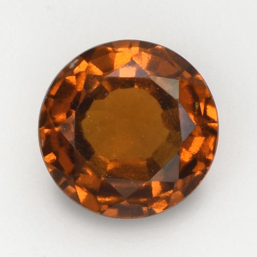 Granate hessonita naranja natural de 2,08 ct, corte redondo, VS