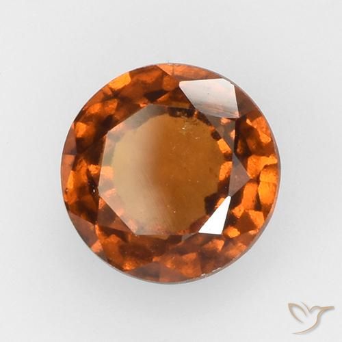 granate hessonita Ámbar naranja natural de 2.58 ct, Corte Redondo, VS