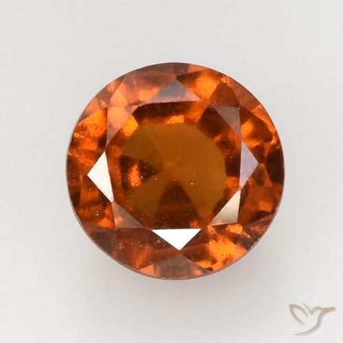 2.24ct Natural Naranja medio granate hessonita, Redondo, VS