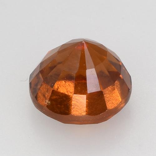 Granate hessonita naranja oscuro natural de 2,78 ct, corte redondo, VS