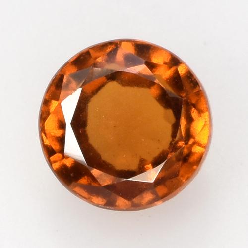Granate hessonita naranja natural de 2,11 ct, corte redondo, VVS-VS