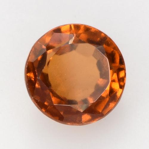 Granate hessonita naranja natural de 2,11 ct, corte redondo, VVS-VS