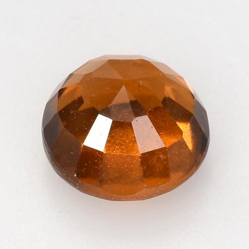 Granate hessonita naranja natural de 2,11 ct, corte redondo, VVS-VS