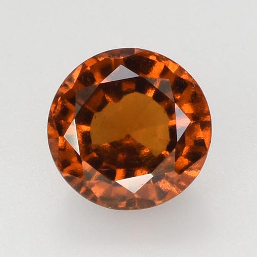 granate hessonita Naranja rojizo natural de 1.73 ct, Corte Redondo, VVS-VS