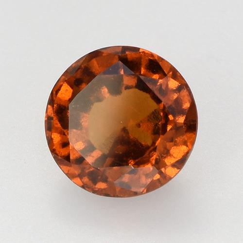 granate hessonita Naranja rojizo natural de 1.73 ct, Corte Redondo, VVS-VS