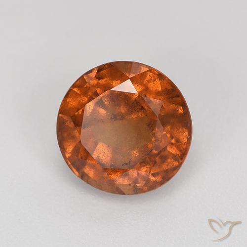 granate hessonita Ámbar naranja natural de 2.33 ct, Redondo, VS-SI