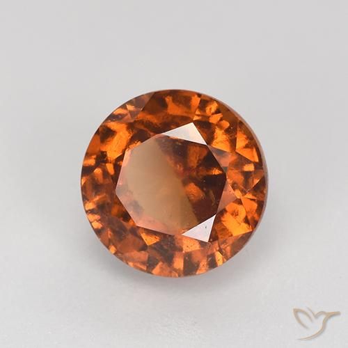 granate hessonita Naranja oscuro natural de 2.16 ct, Redondo, VS-SI