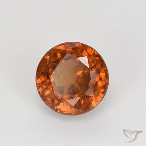 granate hessonita Naranja rojizo natural de 1.83 ct, Redondo, VS-SI