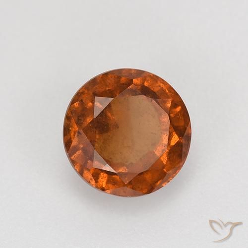 granate hessonita Naranja oscuro natural de 1.85 ct, Redondo, VS-SI