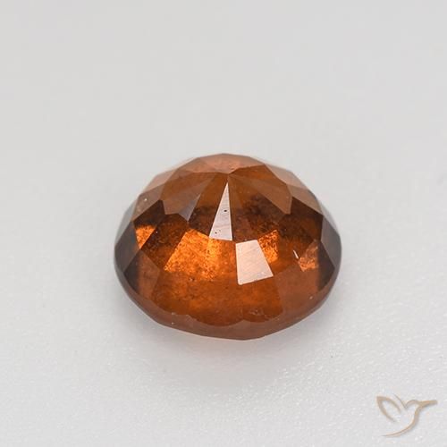 granate hessonita Naranja oscuro natural de 1.85 ct, Redondo, VS-SI