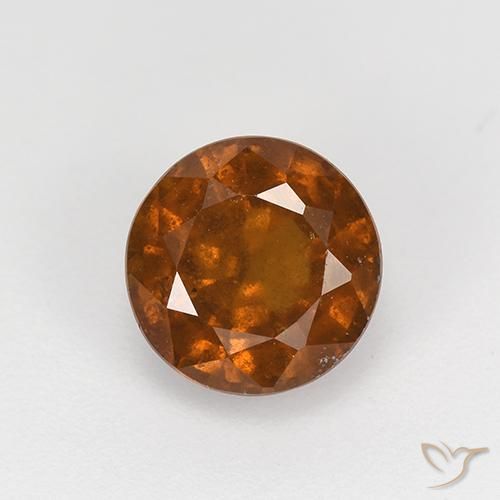 1.76ct Natural Naranja rojizo granate hessonita, Redondo, VS-SI