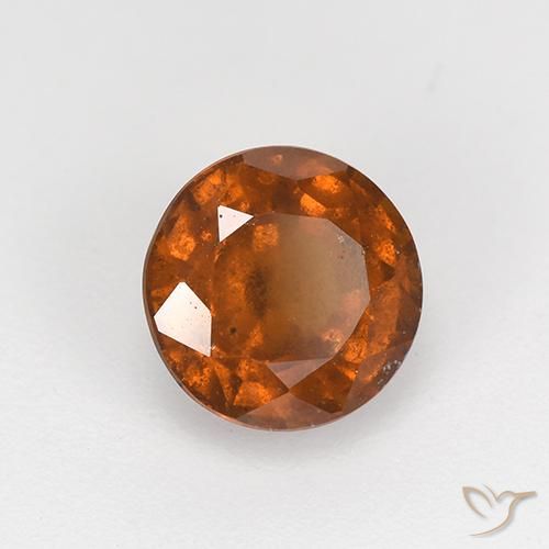 granate hessonita Naranja rojizo natural de 1.76 ct, Redondo, VS-SI