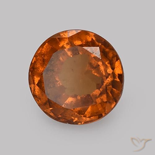 granate hessonita Naranja rojizo natural de 1.87 ct, Redondo, VS