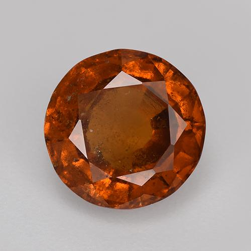 Granate hessonita naranja natural de 2,73 ct, corte redondo, VS-SI