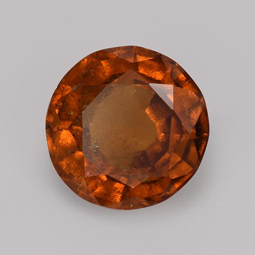 Granate hessonita naranja natural de 2,73 ct, corte redondo, VS-SI