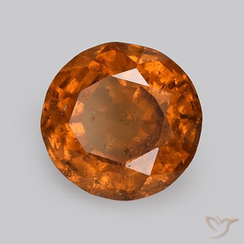 granate hessonita Naranja oscuro natural de 2.60 ct, Redondo, VS-SI