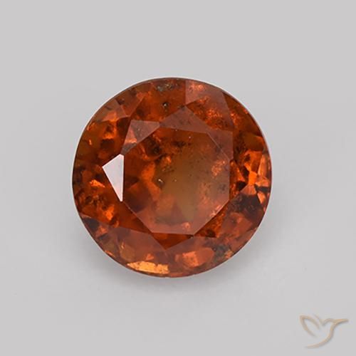 granate hessonita Ámbar naranja natural de 1.74 ct, Redondo, VS-SI