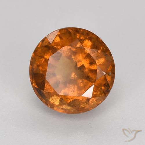 granate hessonita Naranja oscuro natural de 1.79 ct, Redondo, VS