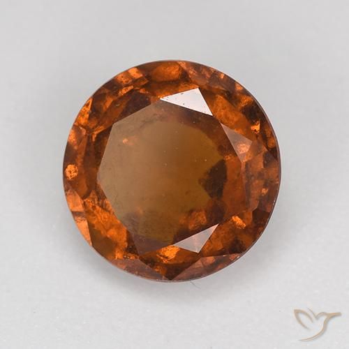 granate hessonita Naranja oscuro natural de 2.06 ct, Redondo, VS-SI