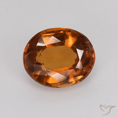 1.27ct Natural Naranja oscuro Granate Hessonita, Ovalada, VS