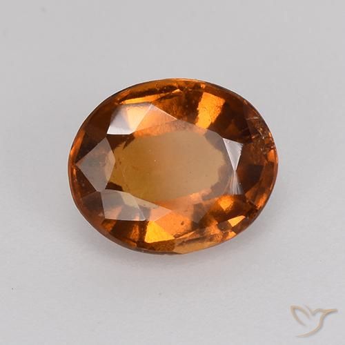 granate hessonita Naranja oscuro natural de 1.27 ct, Ovalada, VS