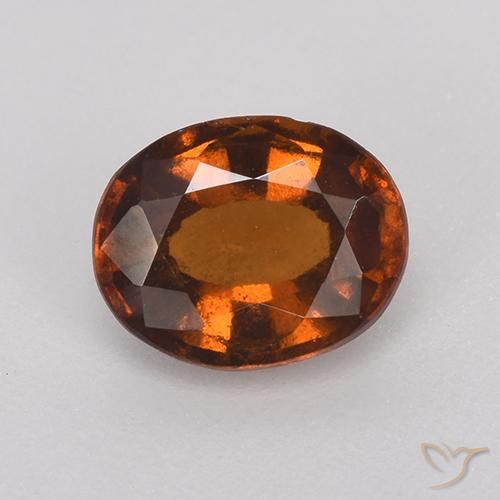 1.40ct Natural Ámbar naranja Granate Hessonita, Ovalada, VS