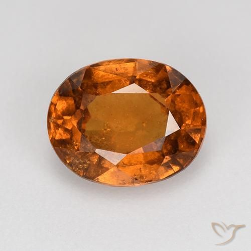 1.65ct Natural Ámbar naranja Granate Hessonita, Ovalada, VS-SI