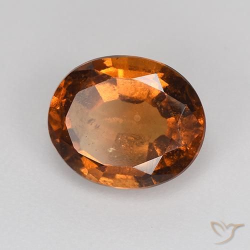 granate hessonita Naranja oscuro medio natural de 1.70 ct, Ovalada, VS-SI