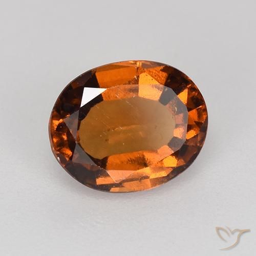 granate hessonita Naranja oscuro medio natural de 1.22 ct, Ovalada, VS